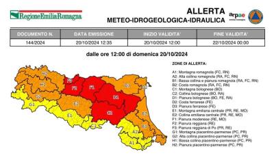 AGGIORNAMENTO ALLERTA 20 OTTOBRE ORE 16.00