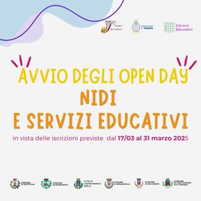 OPEN DAY Nidi d infanzia Unionali